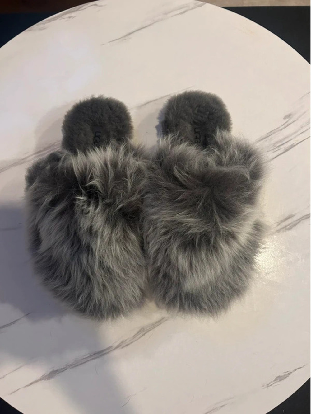UGG Scuffette Chalet Charcoal Sheepskin Slippers Women’s 9